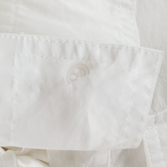 MADEWELL Poplin White Lace Up Blouse Size XXS - Picture 9 of 9